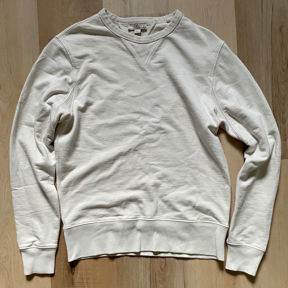 J. Crew Wallace & Barnes Garment-dyed french terry crewneck sweatshirt
